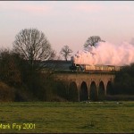 Double-headed pannier tank locos at Milverton, nr Leamington Spa